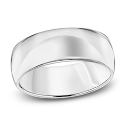 High-Polish Wedding Band 14K White Gold 8.0mm