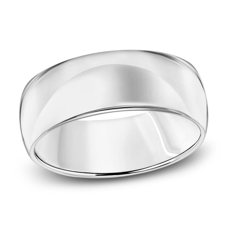 Main Image 1 of High-Polish Wedding Band 14K White Gold 8.0mm
