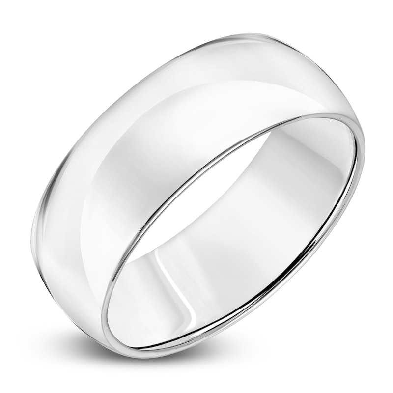 Main Image 2 of High-Polish Wedding Band 14K White Gold 8.0mm