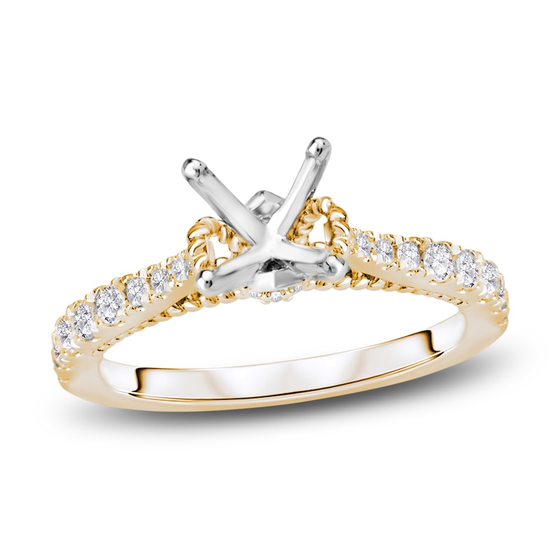Main Image 1 of Diamond Engagement Ring Setting 1/3 ct tw Round 14K Yellow Gold