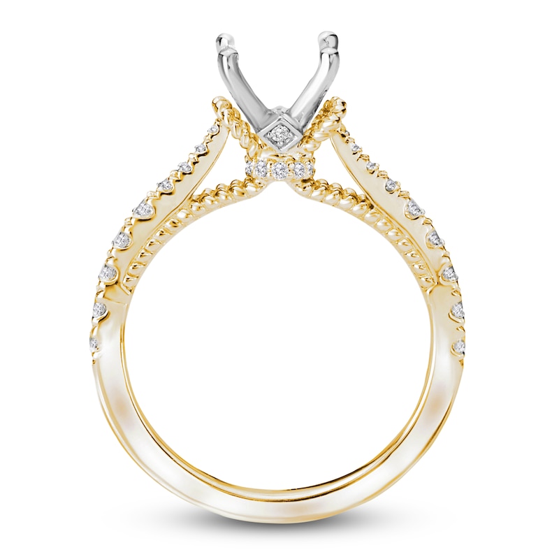 Main Image 2 of Diamond Engagement Ring Setting 1/3 ct tw Round 14K Yellow Gold
