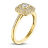 Thumbnail Image 2 of Diamond Halo Engagement Ring 1/2 ct tw 14K Yellow Gold