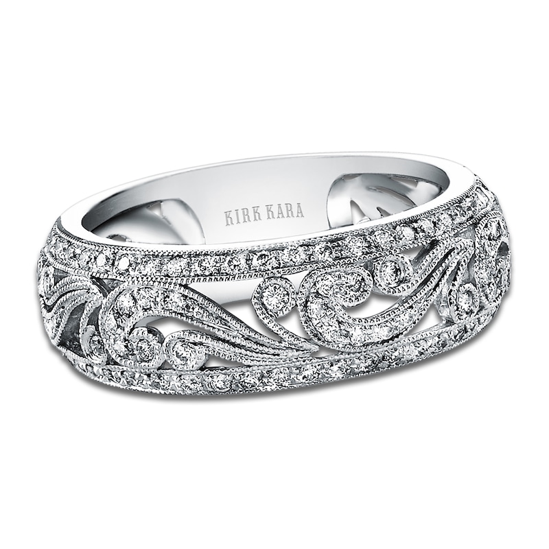 Main Image 1 of Kirk Kara Diamond Scroll Ring 3/8 ct tw Platinum