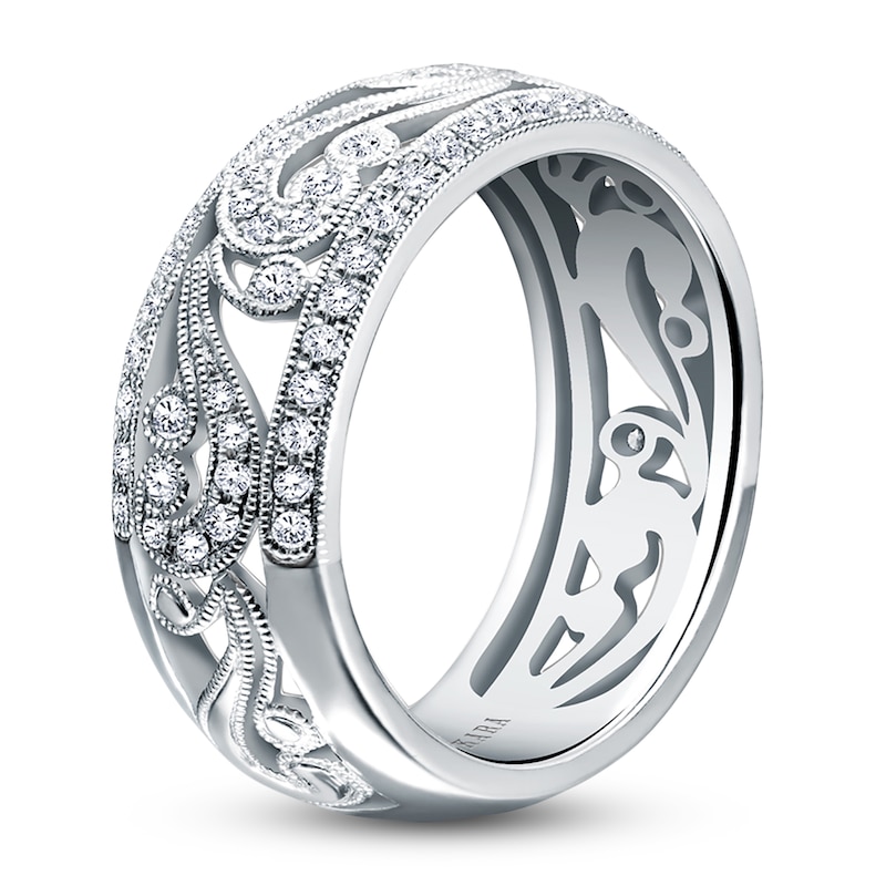 Main Image 2 of Kirk Kara Diamond Scroll Ring 3/8 ct tw Platinum