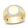Thumbnail Image 1 of Men's Diamond Octagon Ring 1/8 ct tw 10K Yellow Gold