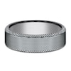 Thumbnail Image 3 of Men's Knurled-Edge Satin Wedding Band Tantalum 6.5mm