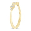 Thumbnail Image 2 of Certified Diamond Baguette & Round-Cut Anniversary Ring 1/8 ct tw 14K Yellow Gold