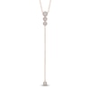 Thumbnail Image 1 of Shy Creation Diamond Graduated Halo Y-Drop Necklace 1/4 ct tw 14K Rose Gold 18" SC55002608