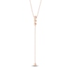 Thumbnail Image 2 of Shy Creation Diamond Graduated Halo Y-Drop Necklace 1/4 ct tw 14K Rose Gold 18" SC55002608