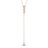 Thumbnail Image 4 of Shy Creation Diamond Graduated Halo Y-Drop Necklace 1/4 ct tw 14K Rose Gold 18" SC55002608