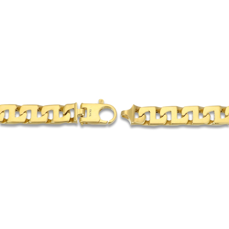 Main Image 2 of Italia D'Oro Men's Solid Greek Key Link Bracelet 8mm 14K Yellow Gold 8.5"