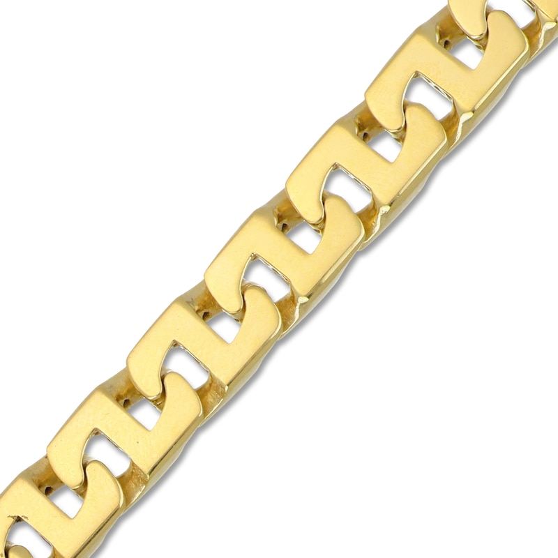 Main Image 3 of Italia D'Oro Men's Solid Greek Key Link Bracelet 8mm 14K Yellow Gold 8.5"