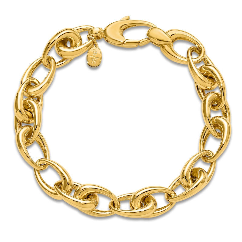 Main Image 2 of Blue Nile X Jared Tapered Oval Link Bracelet 14K Yellow Gold 8"