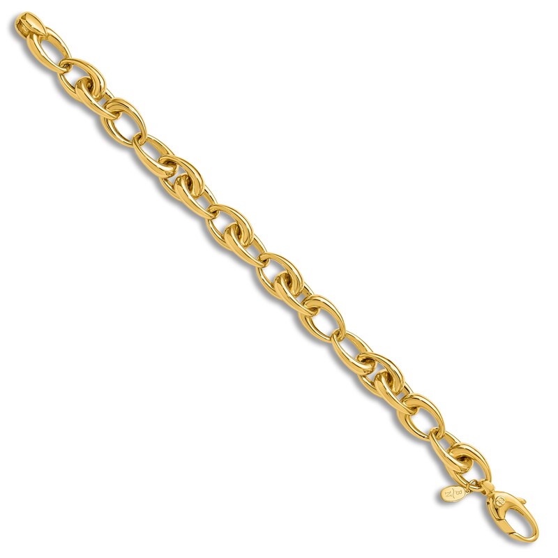 Main Image 3 of Blue Nile X Jared Tapered Oval Link Bracelet 14K Yellow Gold 8"