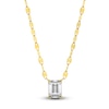 Thumbnail Image 1 of Blue Nile X Jared Emerald-Cut Diamond Valentino Chain Necklace 1 ct tw 14K Yellow Gold 18"