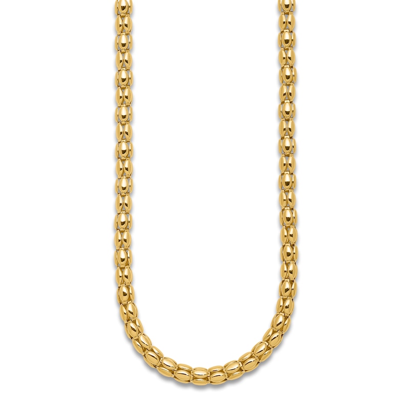 Main Image 1 of Blue Nile X Jared Fancy Oval Link Necklace 14K Yellow Gold 17.5"