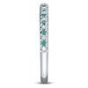 Thumbnail Image 2 of Shy Creation Natural Emerald & Diamond Ring 1/10 ct tw 14K White Gold SC55025934Z7