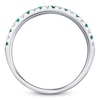Thumbnail Image 3 of Shy Creation Natural Emerald & Diamond Ring 1/10 ct tw 14K White Gold SC55025934Z7