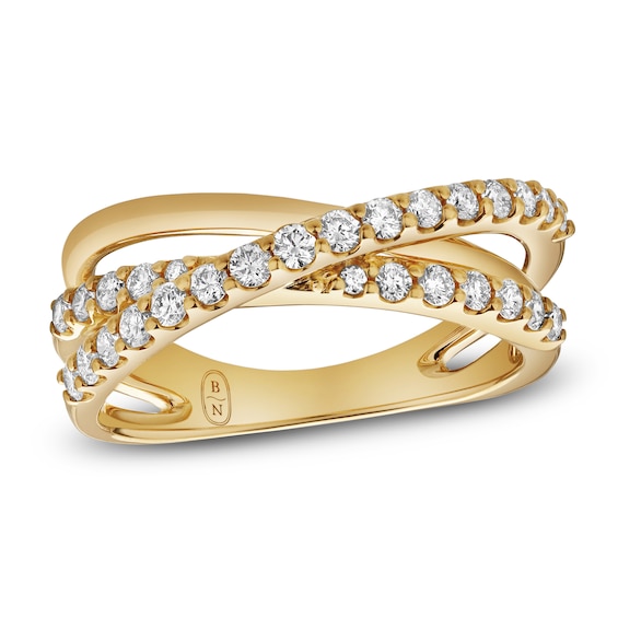 Jared Signature Diamond Crossover Ring 1/2 ct tw 14K Yellow Gold