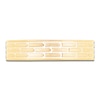 Thumbnail Image 3 of Men's Brushed Brick Pattern Wedding Band 14K Yellow Gold 4.9mm