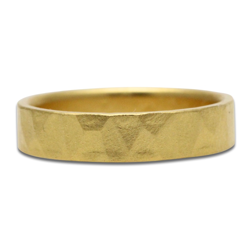 Main Image 3 of Men's 5mm Hand-Forged Wedding Band 22K Gold