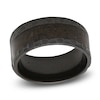 Thumbnail Image 1 of Men's 9mm Brown Dinosaur Bone Inlay Wedding Band Black Zirconium