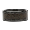 Thumbnail Image 3 of Men's 9mm Brown Dinosaur Bone Inlay Wedding Band Black Zirconium