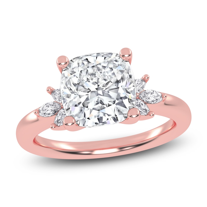 Main Image 1 of Cushion-Cut Created By Jared Studio Lab-Grown Diamond Engagement Ring 3-1/6 ct tw 14K Rose Gold