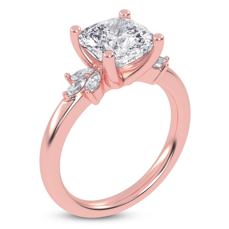 Main Image 2 of Cushion-Cut Created By Jared Studio Lab-Grown Diamond Engagement Ring 3-1/6 ct tw 14K Rose Gold