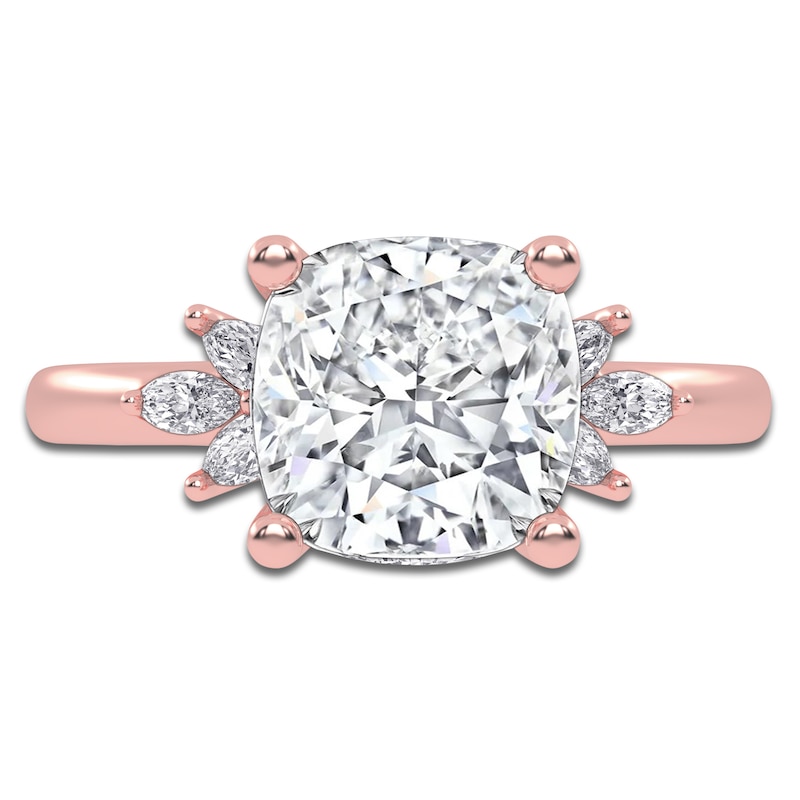 Main Image 3 of Cushion-Cut Created By Jared Studio Lab-Grown Diamond Engagement Ring 3-1/6 ct tw 14K Rose Gold