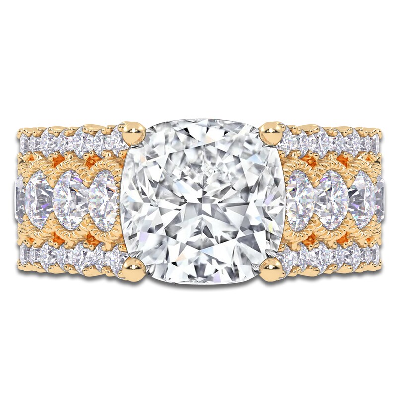 Main Image 3 of Cushion-Cut Created By Jared Studio Lab-Created Diamond Engagement Ring 4-3/4 ct tw 14K Yellow Gold