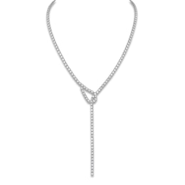 Matinee by A Link Diamond Lasso Necklace 8-7/8 ct tw 18K White Gold 24"