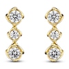 Thumbnail Image 1 of Matinee by A Link Diamond Abbracci Three-Stone Drop Earrings 1/2 ct tw 18K Yellow Gold