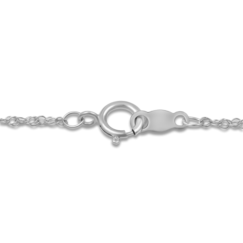 Main Image 3 of Lab-Grown Diamond Cross Necklace 2 ct tw 14K White Gold 18"