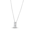 Thumbnail Image 2 of Lab-Grown Diamond Graduated Three-Stone Stack Necklace 1/4 ct tw 14K White Gold 18"