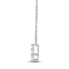Thumbnail Image 5 of Lab-Grown Diamond Graduated Three-Stone Stack Necklace 1/4 ct tw 14K White Gold 18"