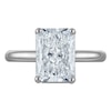 Thumbnail Image 3 of Radiant-Cut Lab-Grown Diamond Solitaire Plus Engagement Ring 3 ct tw Platinum (VS2/F)