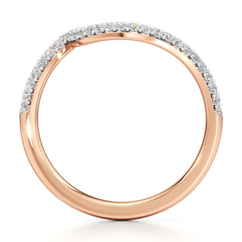 Main Image 2 of J'Lure Lab-Grown Diamond Contour Wedding Band 3/8 ct tw 18K Rose Gold