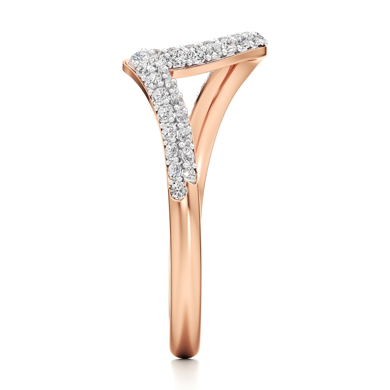 Main Image 3 of J'Lure Lab-Grown Diamond Contour Wedding Band 3/8 ct tw 18K Rose Gold