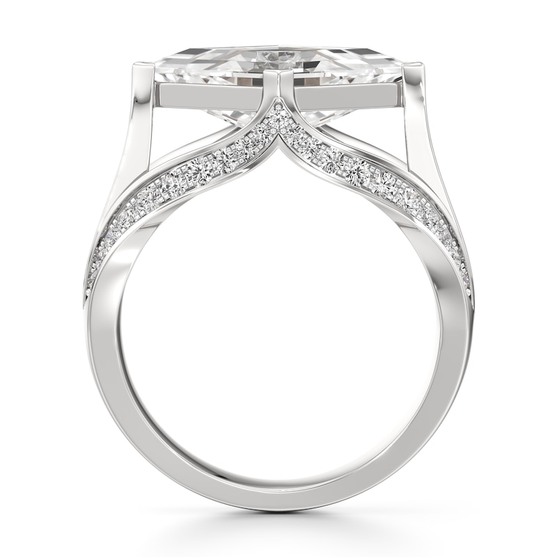 Main Image 2 of J'Lure Lab-Grown Diamond Lozenge Step-Cut Engagement Ring 3-1/2 ct tw 18K White Gold