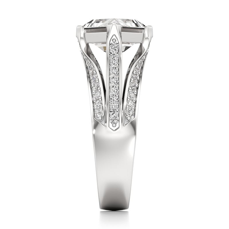 Main Image 3 of J'Lure Lab-Grown Diamond Lozenge Step-Cut Engagement Ring 3-1/2 ct tw 18K White Gold