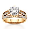 Thumbnail Image 1 of J'Lure Lab-Grown Diamond Octagon Step-Cut Engagement Ring 3-1/2 ct tw 18K Yellow Gold