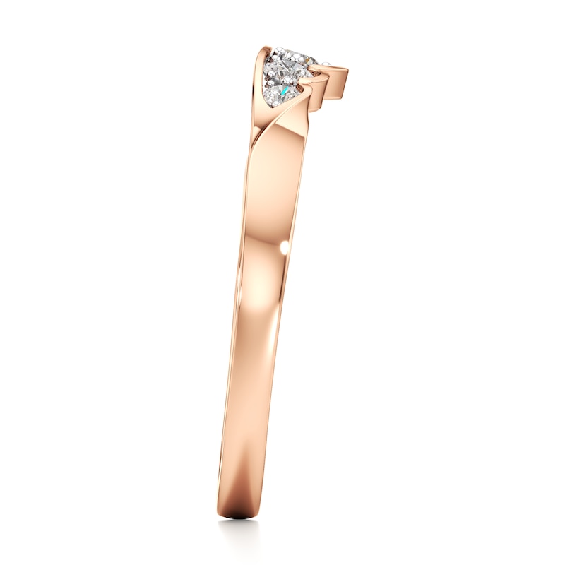Main Image 3 of J'Lure Lab-Grown Diamond Scalloped Wedding Band 1/5 ct tw 18K Rose Gold