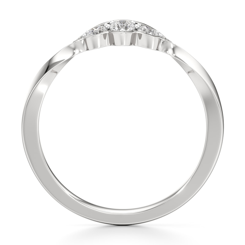 Main Image 2 of J'Lure Lab-Grown Diamond Scalloped Wedding Band 1/5 ct tw 18K White Gold