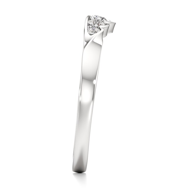 Main Image 3 of J'Lure Lab-Grown Diamond Scalloped Wedding Band 1/5 ct tw 18K White Gold