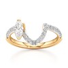Thumbnail Image 1 of J'Lure Moval Old-Cut Lab-Grown Diamond Contour Wedding Band 1/2 ct tw 18K Yellow Gold