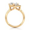 Thumbnail Image 2 of J'Lure Square-Emerald Step-Cut Lab-Grown Diamond Half-Halo Engagement Ring 3 ct tw 18K Yellow Gold