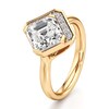 Thumbnail Image 4 of J'Lure Square-Emerald Step-Cut Lab-Grown Diamond Half-Halo Engagement Ring 3 ct tw 18K Yellow Gold
