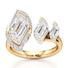 Thumbnail Image 1 of J'Lure Leaf Step-Cut Lab-Grown Diamond Engagement Ring 3-3/4 ct tw 18K Yellow Gold