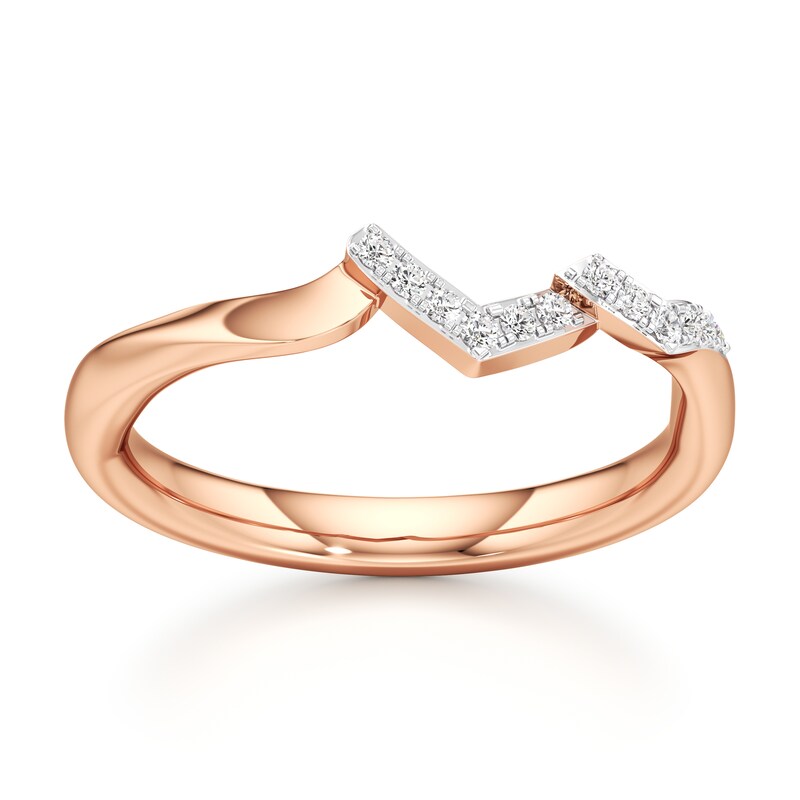 Main Image 1 of J'Lure Lab-Grown Diamond Wedding Band 1/10 ct tw 18K Rose Gold